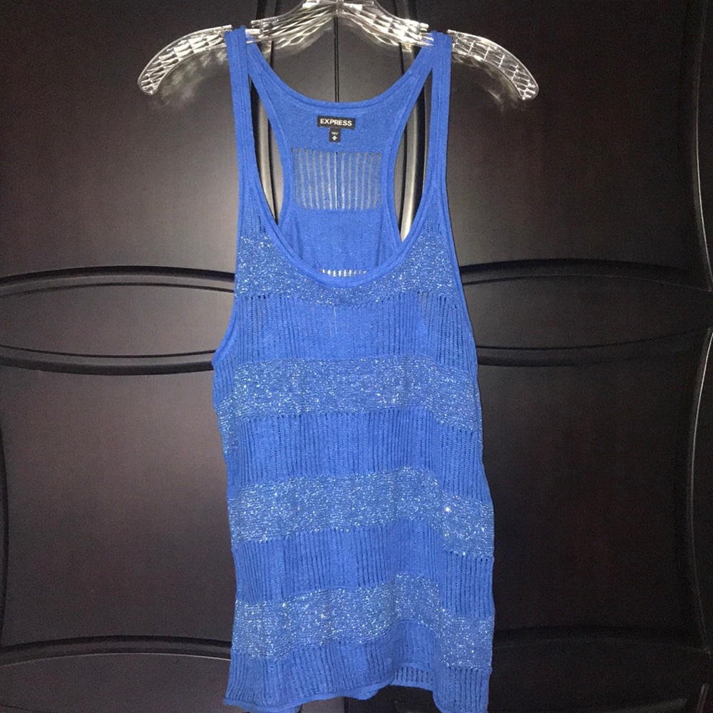 EXPRESS knitted royal blue tank top. Size med.